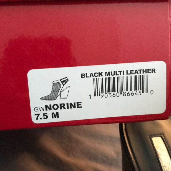 Guess Open Heel Leather Mesh Booties - Picture 6 of 6